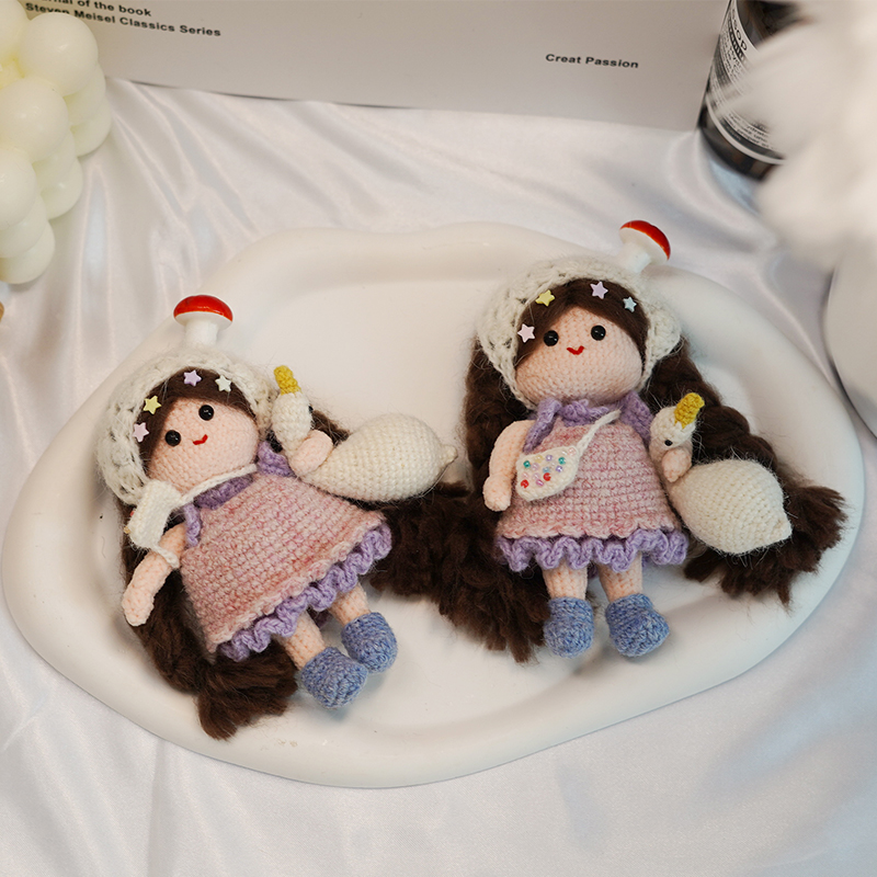 Creative Handmade Crochet Flower Fairy Dream Cute Plush Figure Doll Perfect Gift for All Ages Customizable As Needed