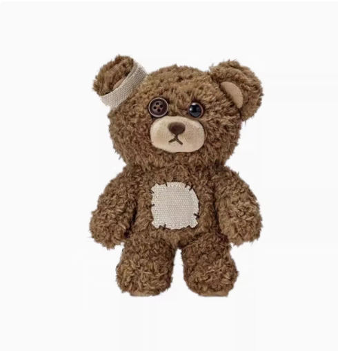 100% Original PopMart Hirono Living Wild Plush Bear Cute Doll in Newest Style Hot Collectible Keychains Toy for Girl's Gift