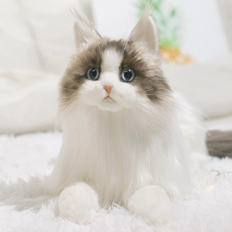 High -quality Luxury Simulation Pet Cat Dolls Doll Plush Toys Kid's Birthday Festival Gift Decoration Decoration with Doll