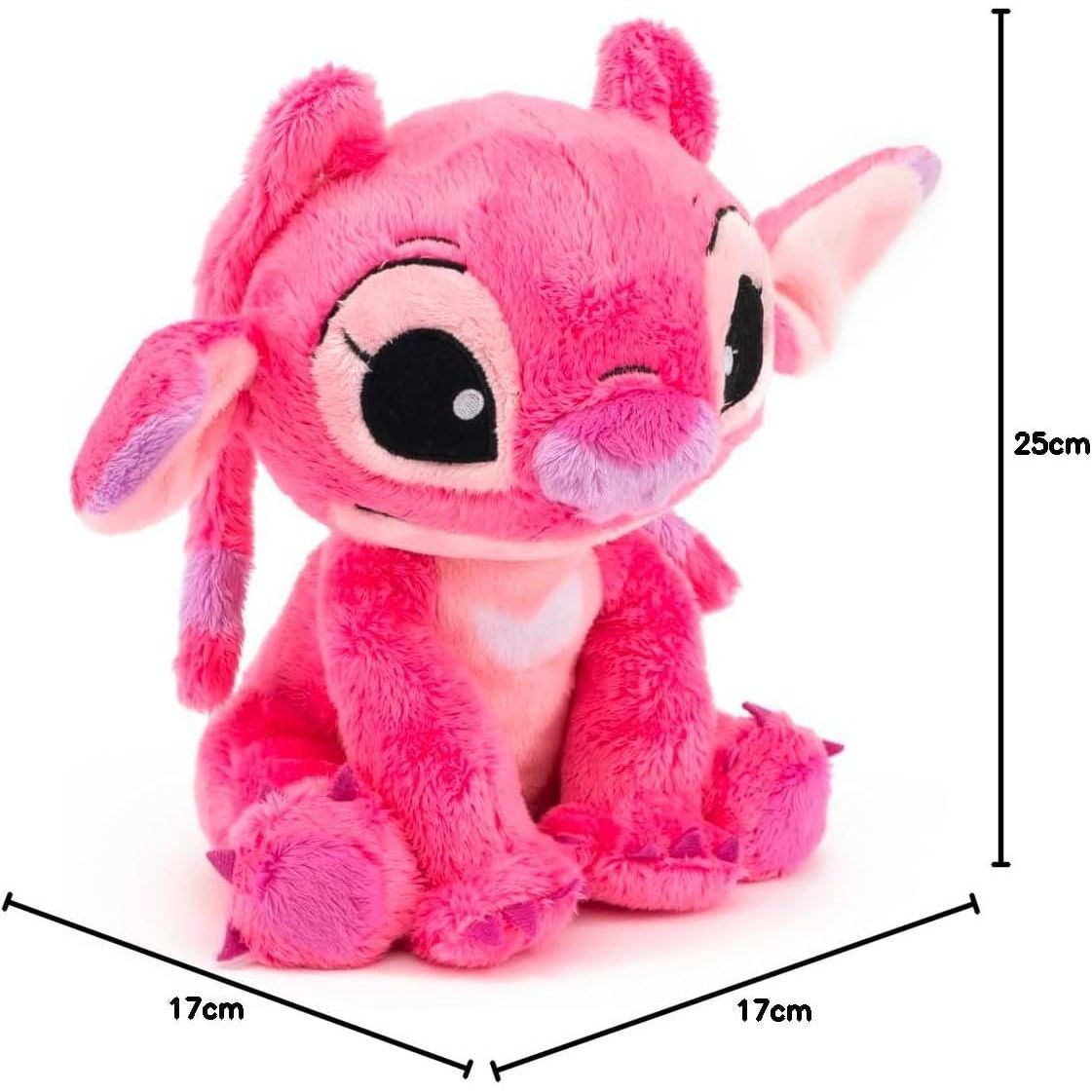 For Disney 25 cm Angel Plush Doll Soft Cotton Stuffed Cartoon Animal Toy for Girls Cute and Fun Gift