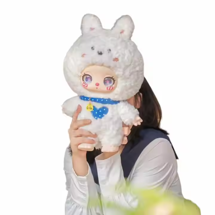 Original Lila Lucky Cat 600% Large Doll Cute Vinyl Blind Box Plush Toy Stuffed Decoration Mystery Box Desk Decoration